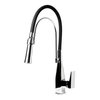 Alfi Brand Polished Chrome Square Kitchen Faucet with Black Rubber Stem ABKF3023-PC